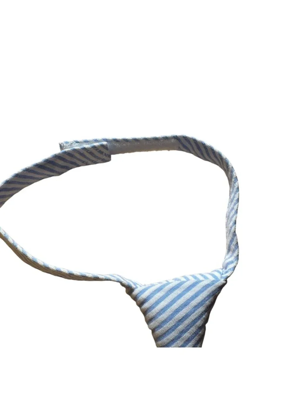 Janie and Jack Seersucker Necktie Blue and White Striped 0-24 Months NWT!